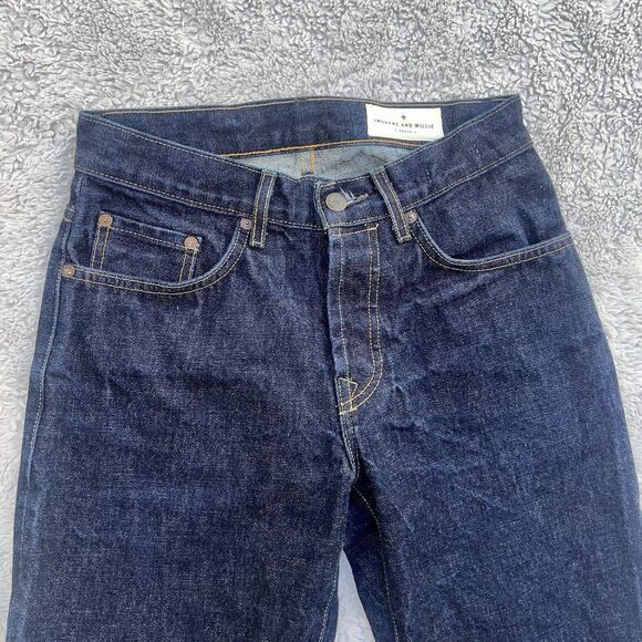 Imogene and Willie Denim Men’s Henry Selvedge Jeans Dark Blue 28X30 Raw Hem READ - Picture 3 of 10